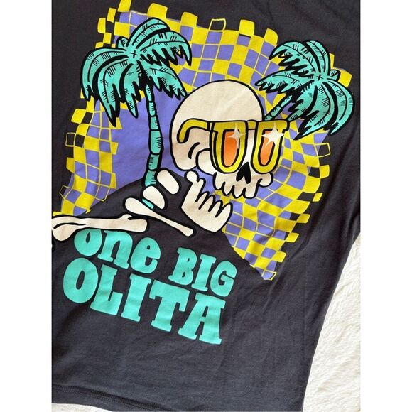 Zara Big Olita Skull Short Sleeve Shirt Size 4-5 Years - Picture 2 of 4